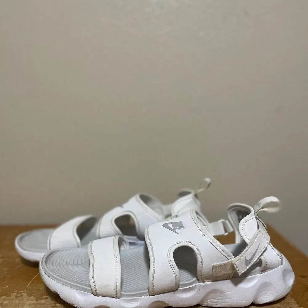 Nike Owaysis Sport Sandals White Platinum CK9283-100 Women's Sz 12